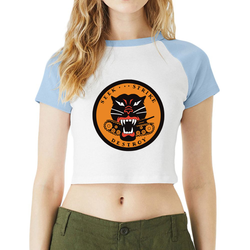 Tank Destroyer Panther Hellcat Raglan Crop Top by declangreenwood | Artistshot