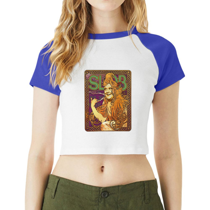 Comedy Underwater Girl Raglan Crop Top by delagan | Artistshot