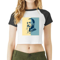 Martin Luther King Jr Raglan Crop Top | Artistshot