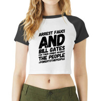 Arrest Fauci Raglan Crop Top | Artistshot