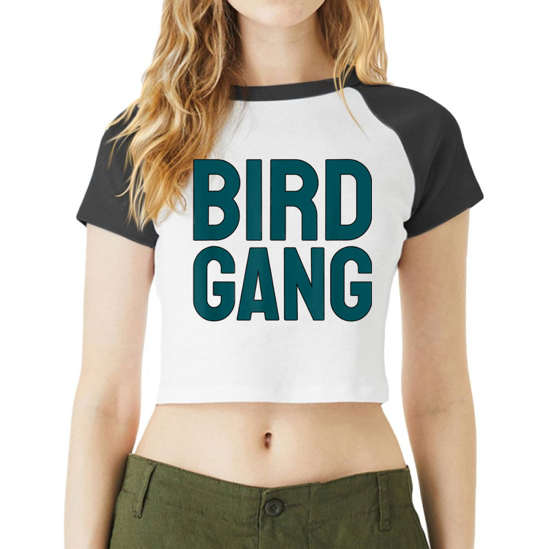 Bird Gang Eagle Sports Tailgate Party Gift Raglan Crop Top by DennisTomScott | Artistshot