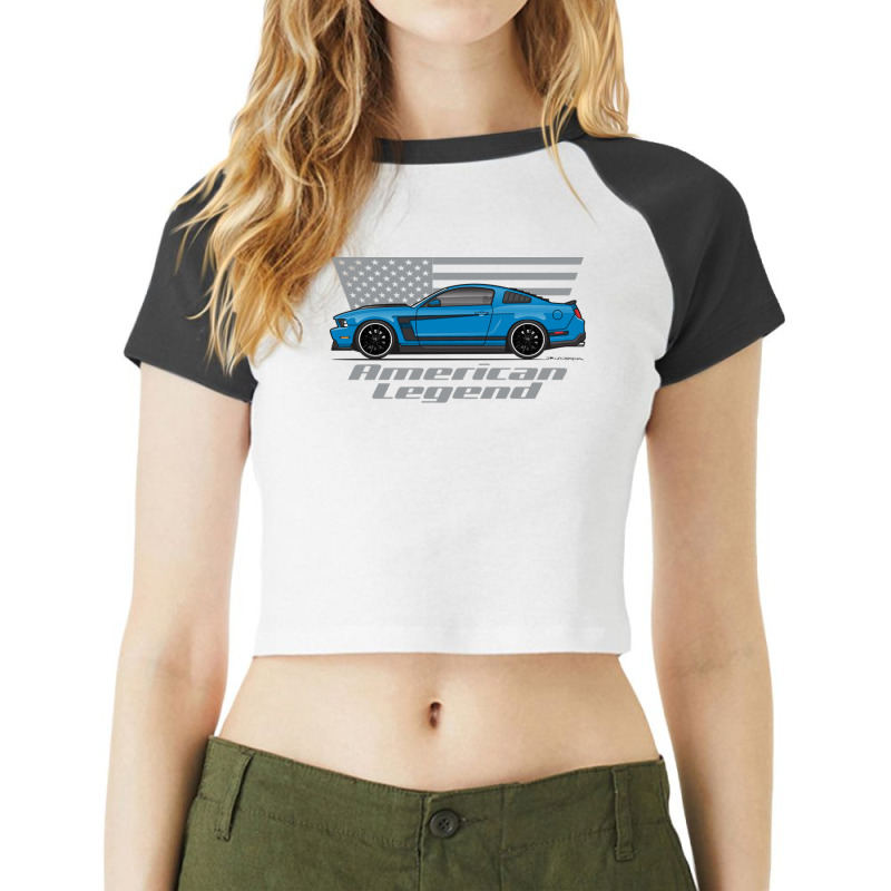 American Legend Grabber Blue Five Raglan Crop Top by StefanyIveson | Artistshot