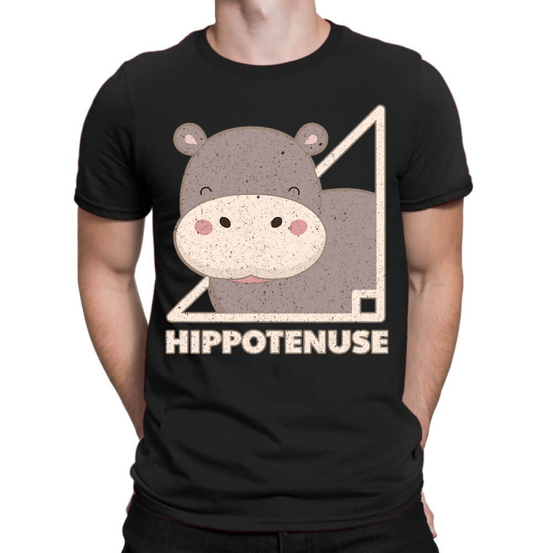 Funny Hippo Hippotenuse Vintage Animal Lovers T-shirt | Artistshot