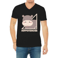 Funny Hippo Hippotenuse Vintage Animal Lovers V-neck Tee | Artistshot