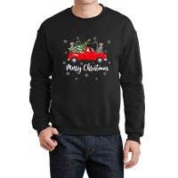 Funny Santa Riding Christmas Tree Truck Lemur Chri Crewneck Sweatshirt | Artistshot