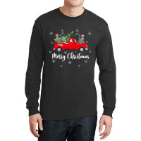 Funny Santa Riding Christmas Tree Truck Lemur Chri Long Sleeve Shirts | Artistshot