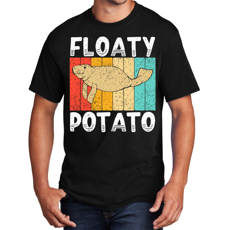 Floaty Potato Marine Animal Dugong Sea Cow Manatee Basic T-shirt by AnamarieStrawn | Artistshot