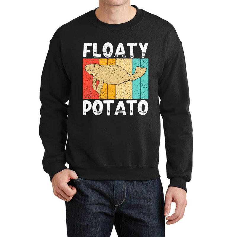 Floaty Potato Marine Animal Dugong Sea Cow Manatee Crewneck Sweatshirt by AnamarieStrawn | Artistshot