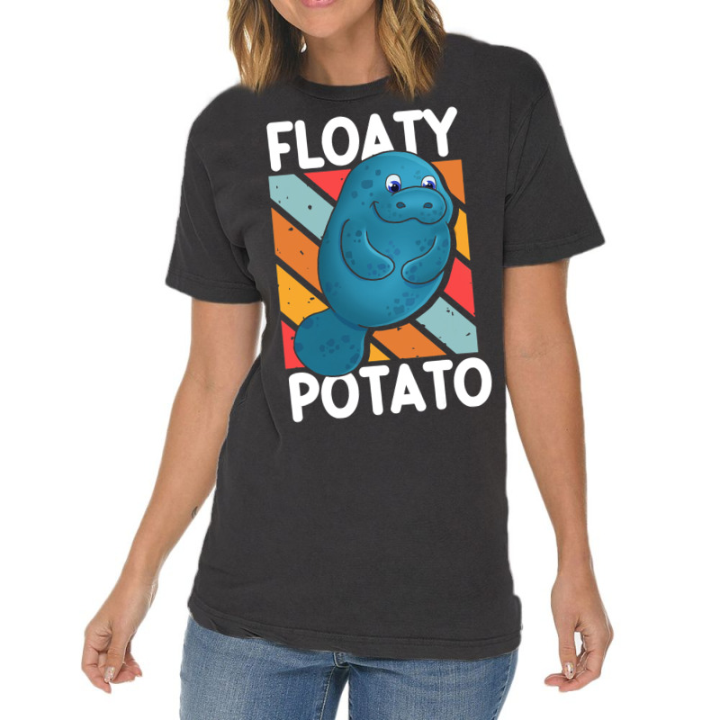 Floaty Potato Sea Cow Manatee Manatees Lover Vintage T-Shirt by MakenzieHampton | Artistshot