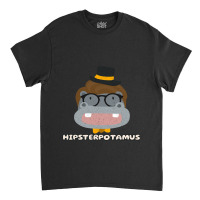 Funny Hippo Hipsterpotamus Vintage Animal Lovers 1 Classic T-shirt | Artistshot