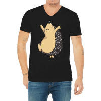 Funny Dancing Hedgehog V-neck Tee | Artistshot