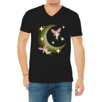 Fairycore Aesthetic Fairy Core Grunge Crescent Moo V-neck Tee | Artistshot