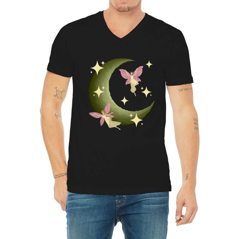 Fairycore Aesthetic Fairy Core Grunge Crescent Moo V-neck Tee | Artistshot