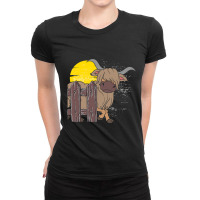 Funny Scottish Farmer Cattle Farm Animal Moon High Ladies Fitted T-shirt | Artistshot