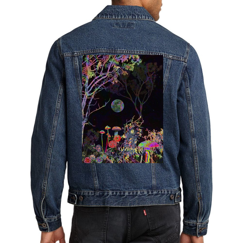 Psychedelic T  Shirt Colorful Night T  Shirt Men Denim Jacket by clement51593 | Artistshot