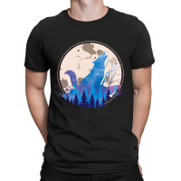 Full Moon Predator Howling Wolf Forest Animal Vint T-shirt | Artistshot