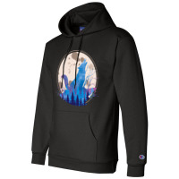 Full Moon Predator Howling Wolf Forest Animal Vint Champion Hoodie | Artistshot