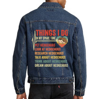 Funny Hedgehog Lover Heartbeat Things I Do In My S Men Denim Jacket | Artistshot