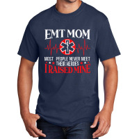 Womens Emt Mom Emergency Medical Technician Mothers Day Ambulance Basic T-shirt | Artistshot