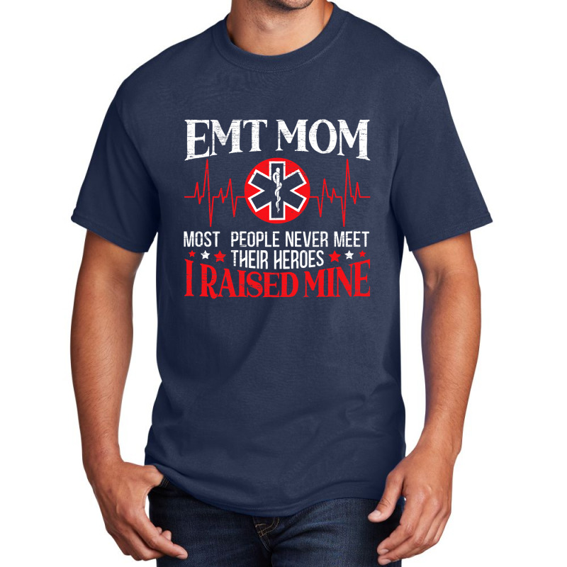 Womens Emt Mom Emergency Medical Technician Mothers Day Ambulance Basic T-shirt | Artistshot