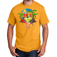 Parrots Drinking Margarita On Summer Vacation Birds Fun T Shirt Basic T-shirt | Artistshot