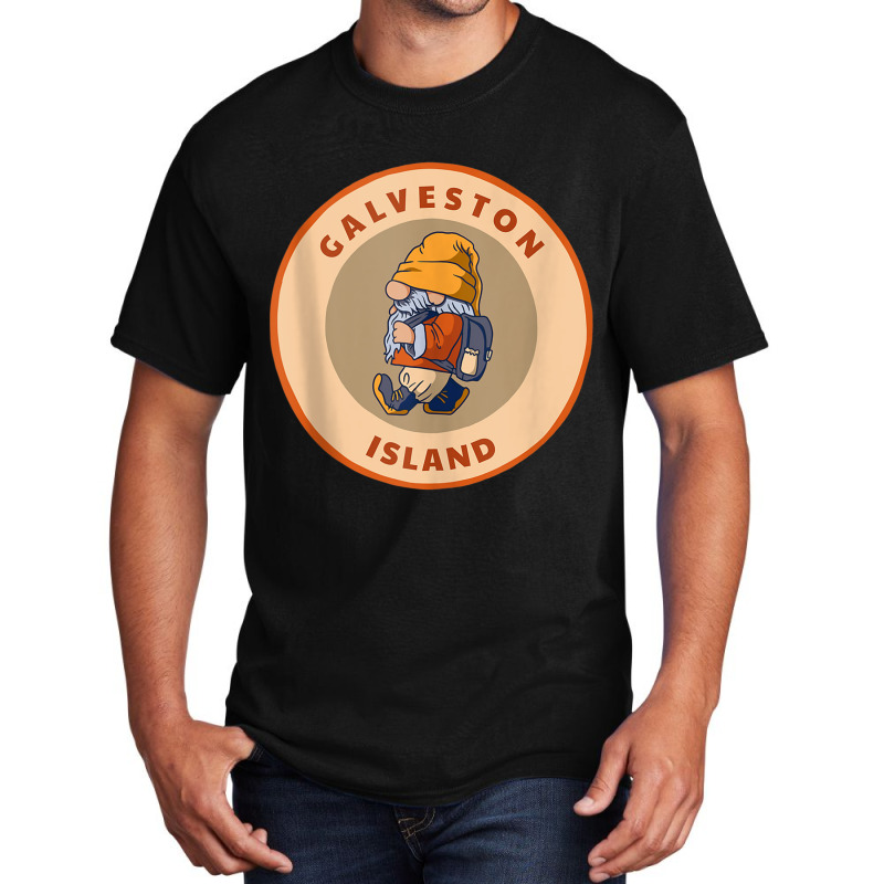 Galveston Island State Park Texas Hiking Gnome Tx Vacation Basic T-shirt by NathanielDesign | Artistshot