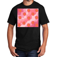 Waves Daisy Pink Flower Basic T-shirt | Artistshot