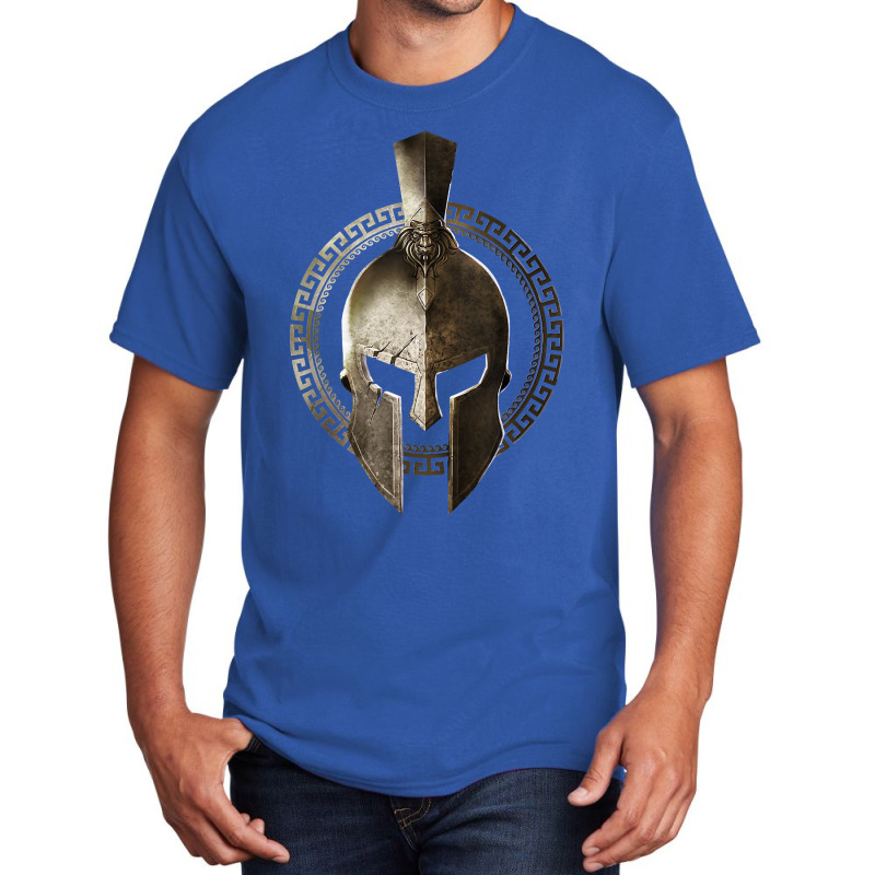 Spartan Helmet Warrior Gladiator Workout Sparta Greek Gym Tank Top Basic T-shirt | Artistshot