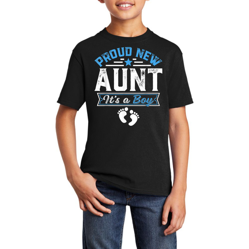 Funny Family Proud New Aunt It's A Boy Gender Reveal T Shirt Basic Youth T-shirt by BrandalynSaetern | Artistshot