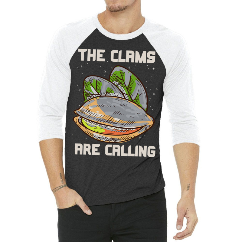 Clam And Crab Digging The Clams Are Calling 3/4 Sleeve Shirt | Artistshot