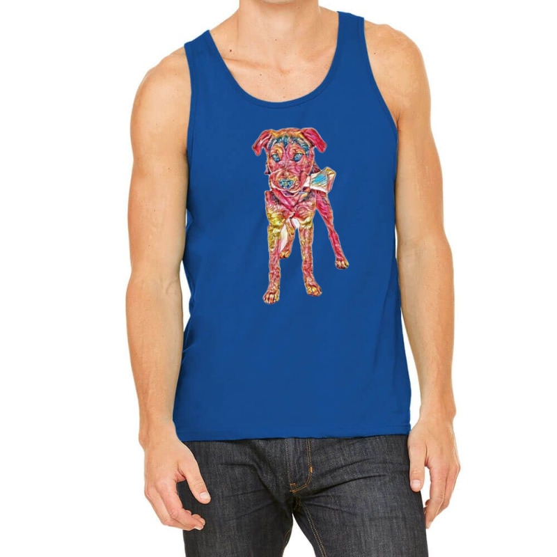 A Large Mixed Breed Dog With Tank Top | Artistshot