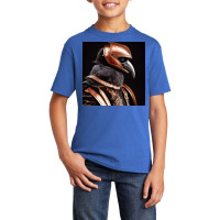 A Raven Wearing Copper, Armour And Helm Basic Youth T-shirt | Artistshot