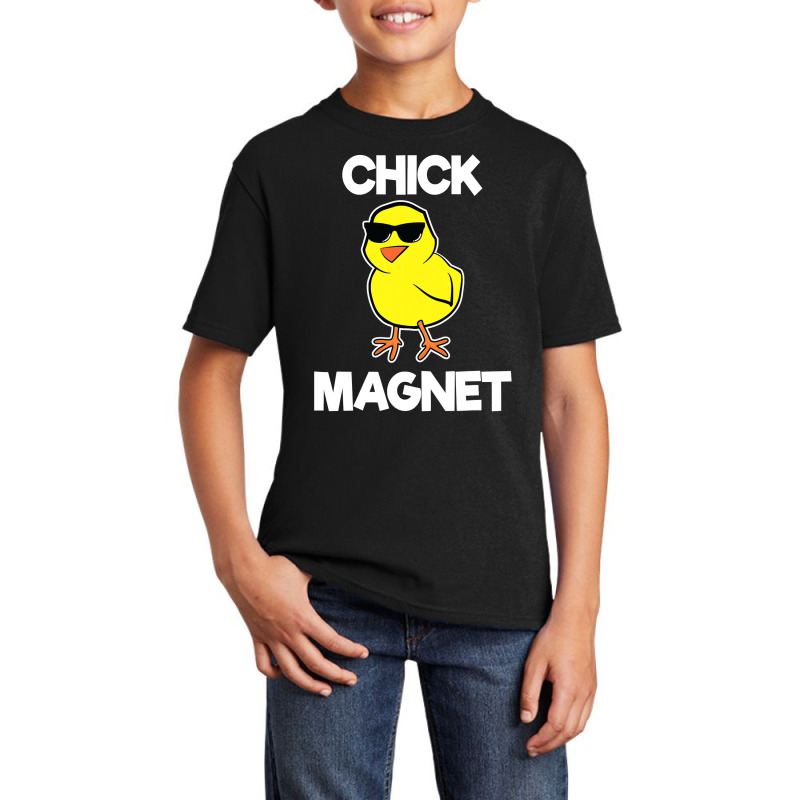 Chick Magnet Shirt Funny Boys Kids Easter Cool Chick T Shirt Basic Youth T-shirt by LoriMccarty89 | Artistshot