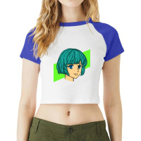 Manga Anime Japanese Vaporwave Retro Futuristic Aesthetic Raglan Crop Top | Artistshot