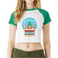 Hot Trend Newcastle Upon Tyne England Uk - Merry Christmas Snowglobe Raglan Crop Top | Artistshot