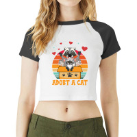 Limited Edition Cat Lover Adopt A Forbidden Cats Retro Raglan Crop Top | Artistshot