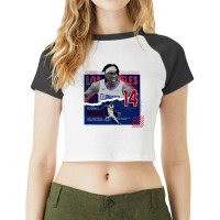 Terance Mann Basketball Paper Poster Clippers Raglan Crop Top | Artistshot