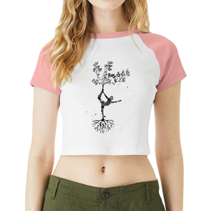 Hot Trend Yoga Pose-bue7a Raglan Crop Top by declangreenwood | Artistshot