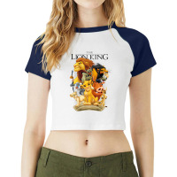 Lion King Pride Land Characters Raglan Crop Top | Artistshot