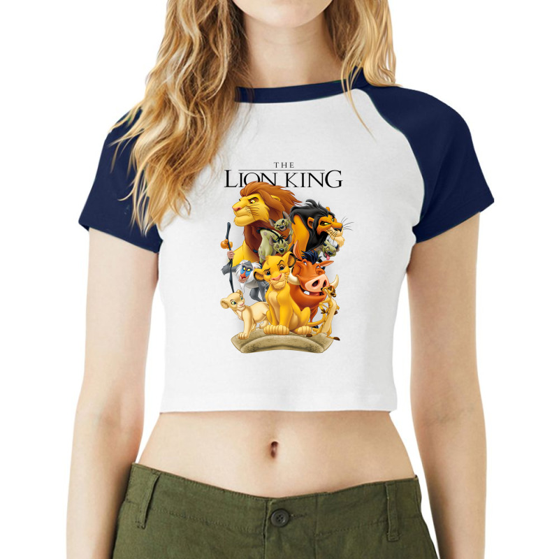 Lion King Pride Land Characters Raglan Crop Top by Min09 | Artistshot