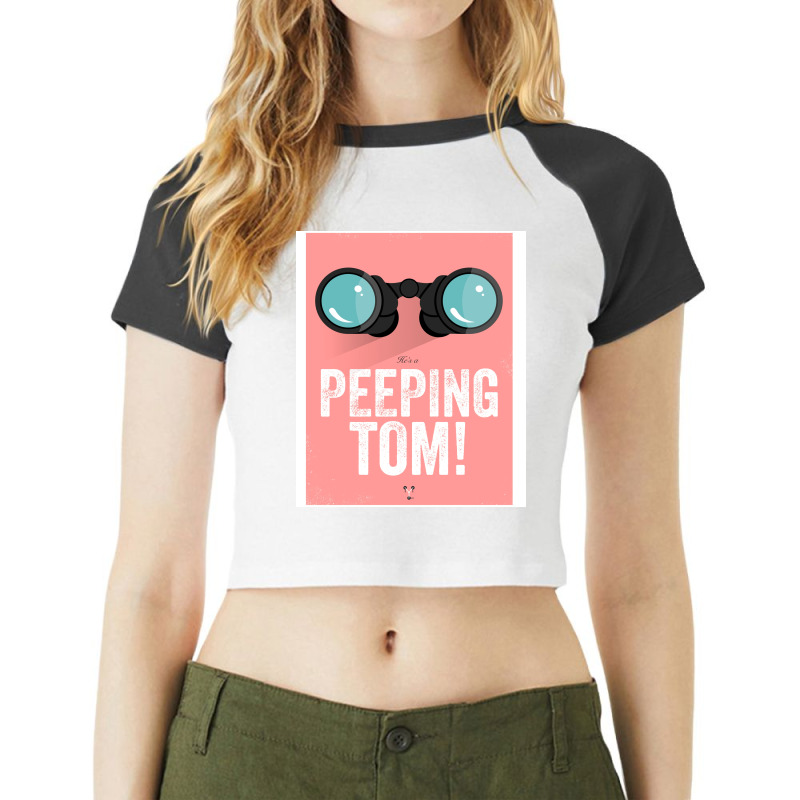 Cinema Obscura Series   Back To The Future   Peeping Tom Raglan Crop Top by toufieenteksd | Artistshot