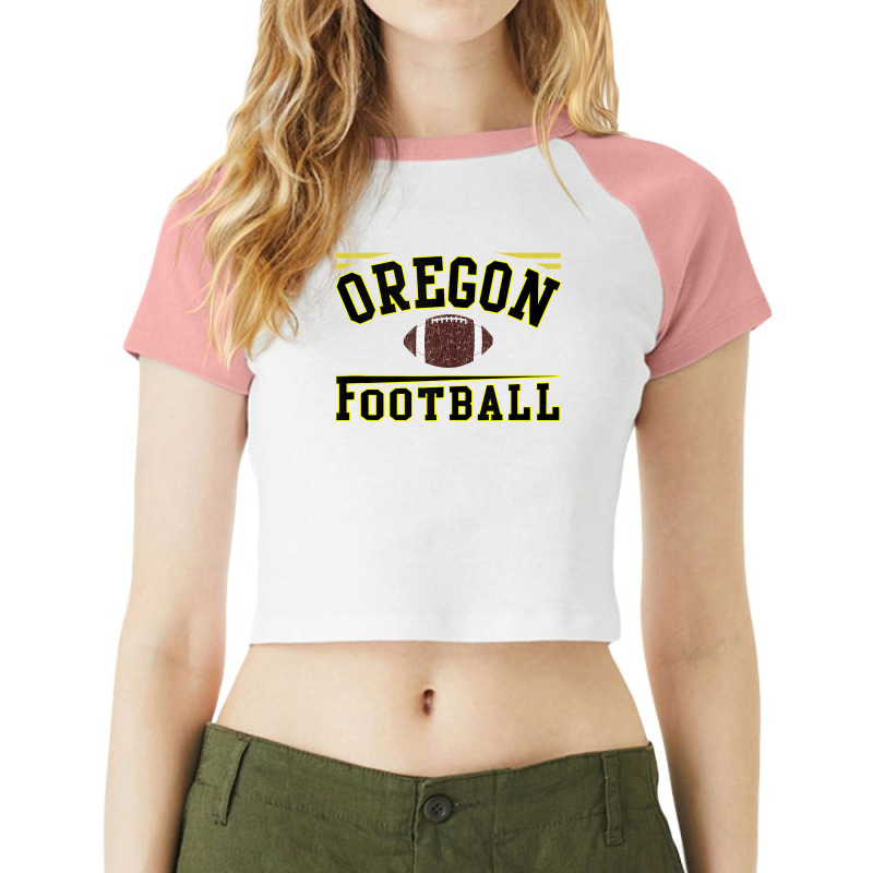 Oregon Football Fan Straight Outta Eugene Vintage Raglan Crop Top by ScottArtist | Artistshot