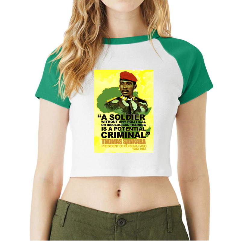 A Soldier Without Any Political Or Ideological Training Is A Potential Raglan Crop Top by jhotykezongw | Artistshot