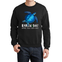 Blue Turtle Ocean Earth Day 2anniversary Crewneck Sweatshirt | Artistshot