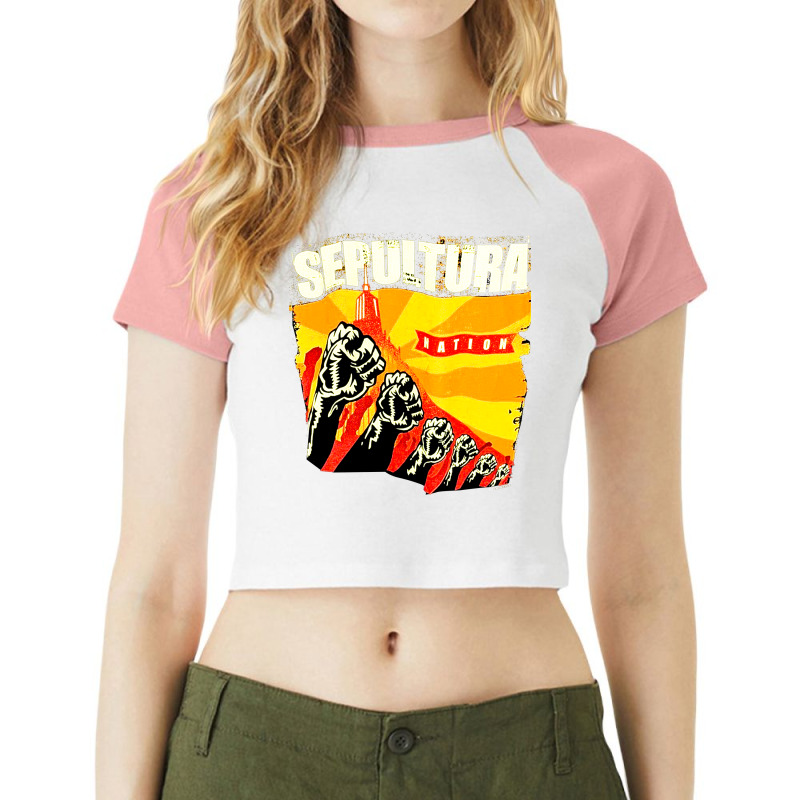 Sepultura Nation, Sepultura, Nation, Sepultura Nation Vintage, Sepultu Raglan Crop Top by SHOPODKA | Artistshot