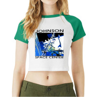 Johnson Space Center, Johnson, Space Center, Johnson Space, Center, Jo Raglan Crop Top | Artistshot