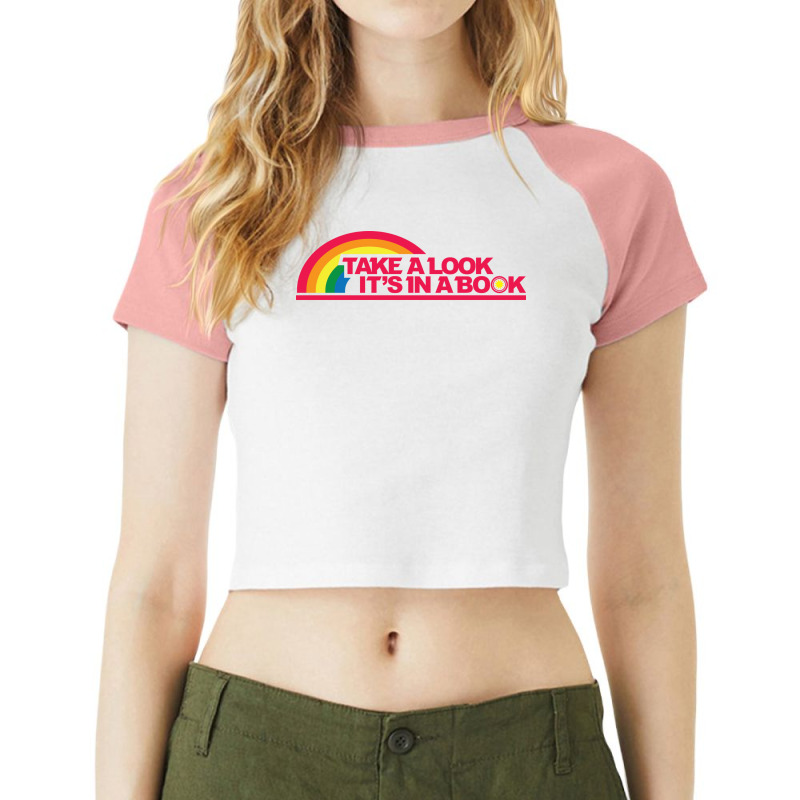 Reading Rainbow Take A Look It's In A Book Raglan Crop Top by tindokveh | Artistshot