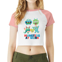 Monsters At Work 2 Raglan Crop Top | Artistshot