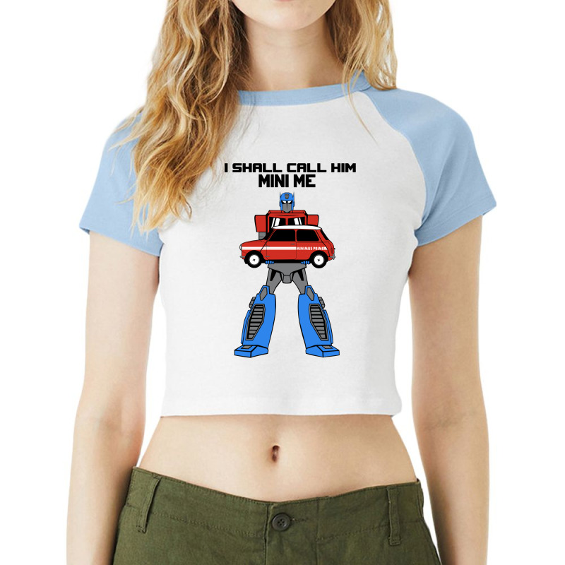 Minimus Prime Raglan Crop Top by saryewdenzelq | Artistshot