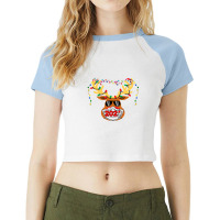 Reindeer In Mask Vaccination Merry 1 Raglan Crop Top | Artistshot